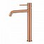 Grifo de lavabo alto monomando Monza oro rosa cepillado de Imex